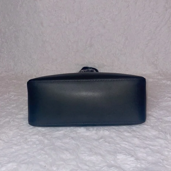 New Longchamp Cavalcade Lambskin Leather Shoulder Tote Bag Purse Black - Picture 10 of 16